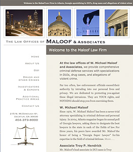 Maloof website design